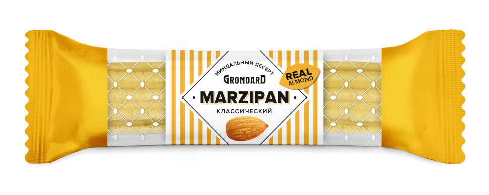  TM Grondard   (10361) Батончики НЕглазированные Марципановые Классика, (28шт по 40г)        в Геленджике