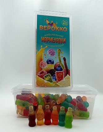 №2 Жевательный мармелад Бутылочки МИКС, 250г      в Геленджике